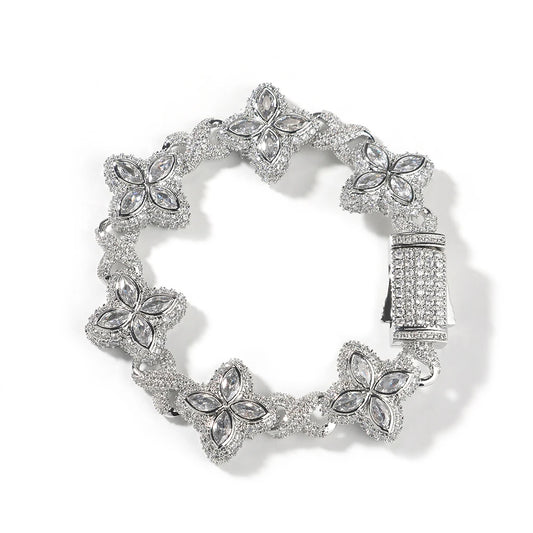Floral Inifinity Chain Bracelet