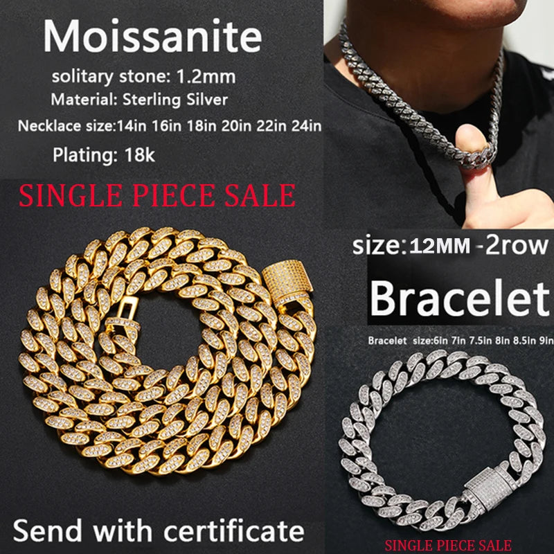 Moissanite Baguette Chain