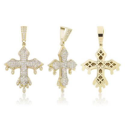 Drip Cross Necklace