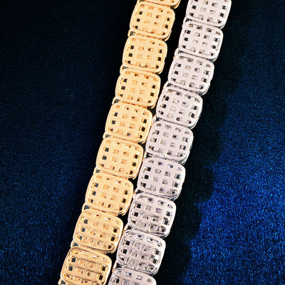 12mm Baguette Chain Bracelet