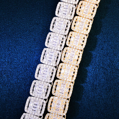 12mm Baguette Chain Bracelet