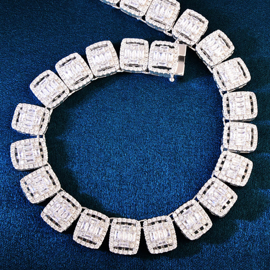 12mm Baguette Chain Bracelet