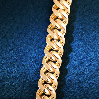 13mm Baguette Miami Cuban Chain Bracelet