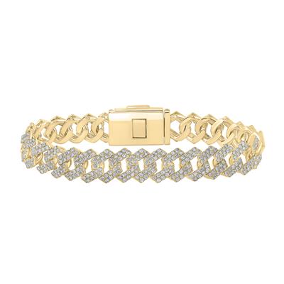 10 1/2CTW-DIA (13MM) SQUARE CUBAN MENS BRACELET – Grillz.com