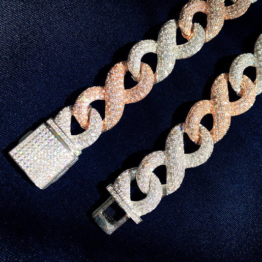 16MM Colorful Infinity Style Miami Cuban Chain Necklace