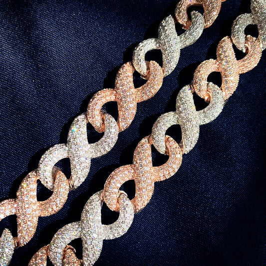 16MM Colorful Infinity Style Miami Cuban Chain Necklace