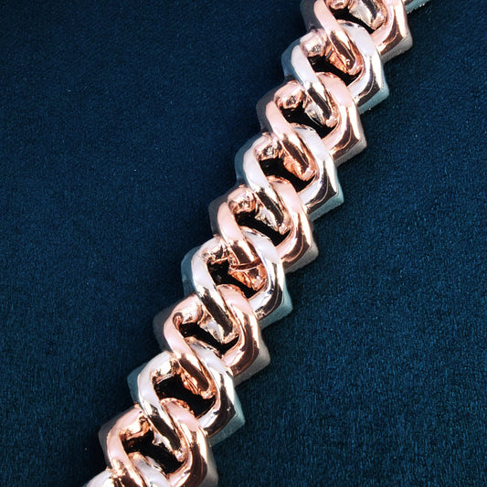 17MM Two Tone Baguette Bracelet
