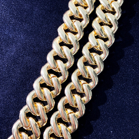 19MM Miami Cuban Chain Baguette Necklace