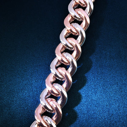 19mm Mixed Color Miami Cuban Chain Bracelet