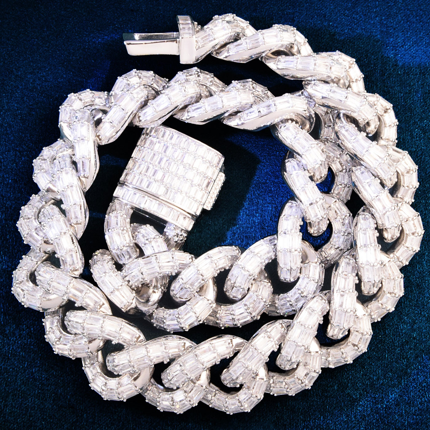 21mm Baguette Miami Cuban Necklace