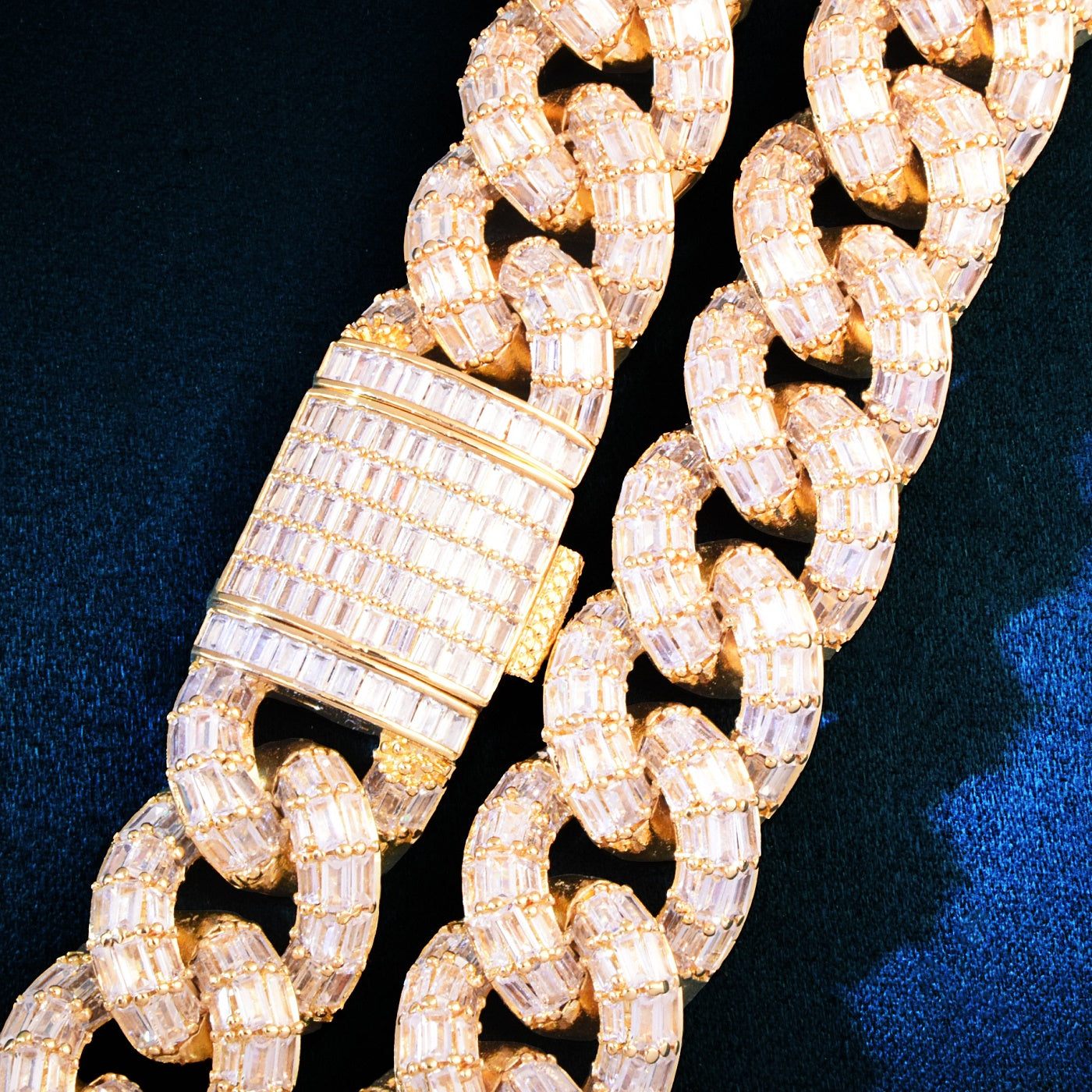 21mm Baguette Miami Cuban Necklace