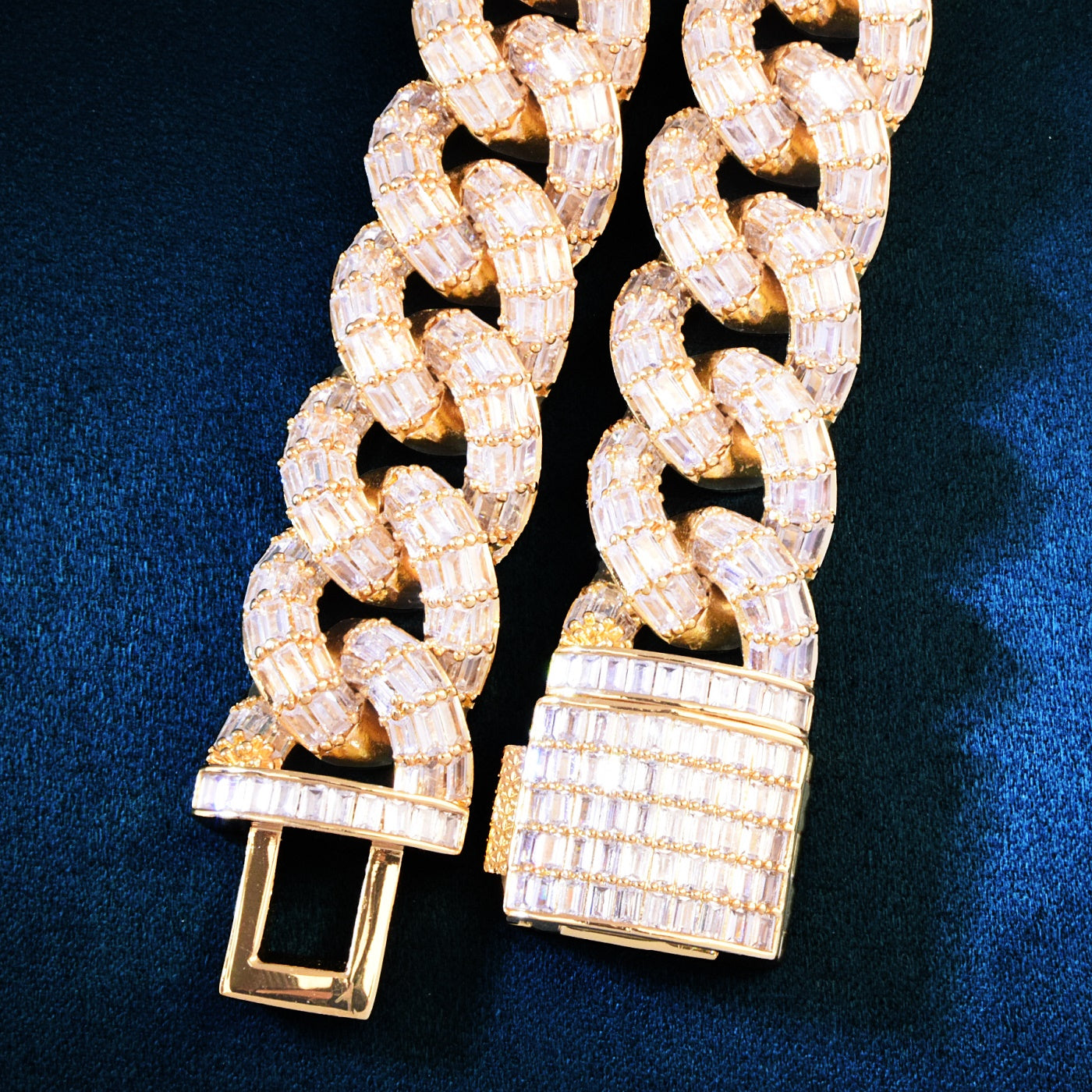21mm Baguette Miami Cuban Necklace