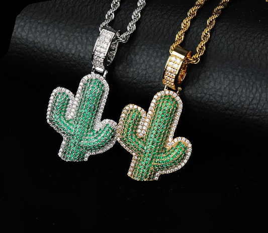 Green Cactus Necklace