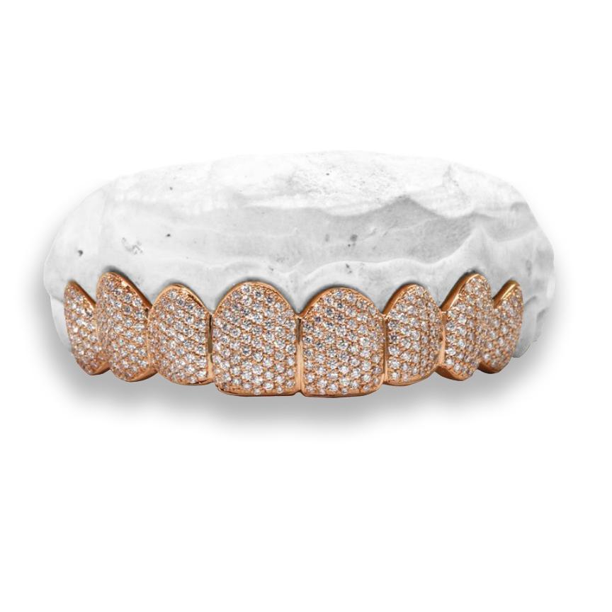 The Snow Cone - 16 Teeth Rose Gold Fully Iced