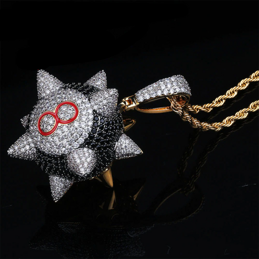 Spike 8-ball Billiard Necklace