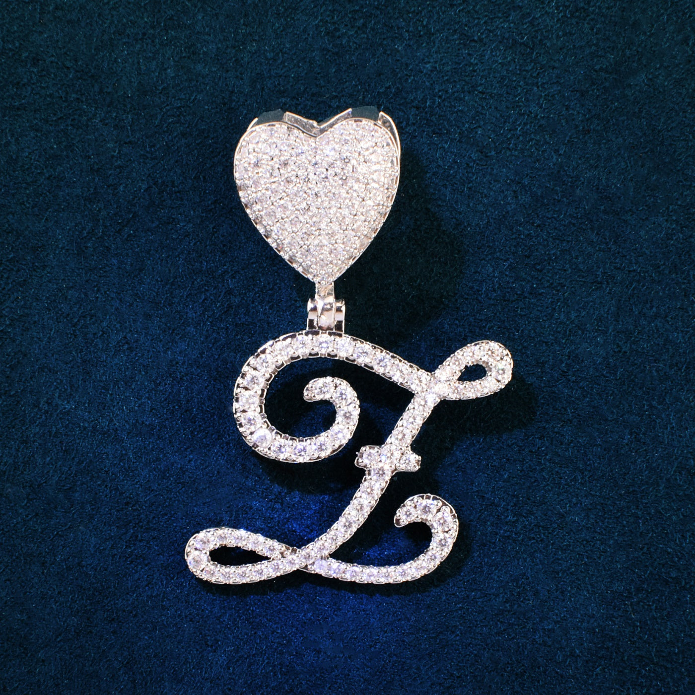 A~Z Single Cursive Letter Pendant Necklace