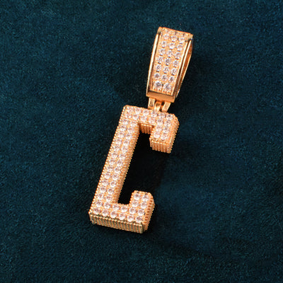 A Z Single Square Letter Pendant Necklace