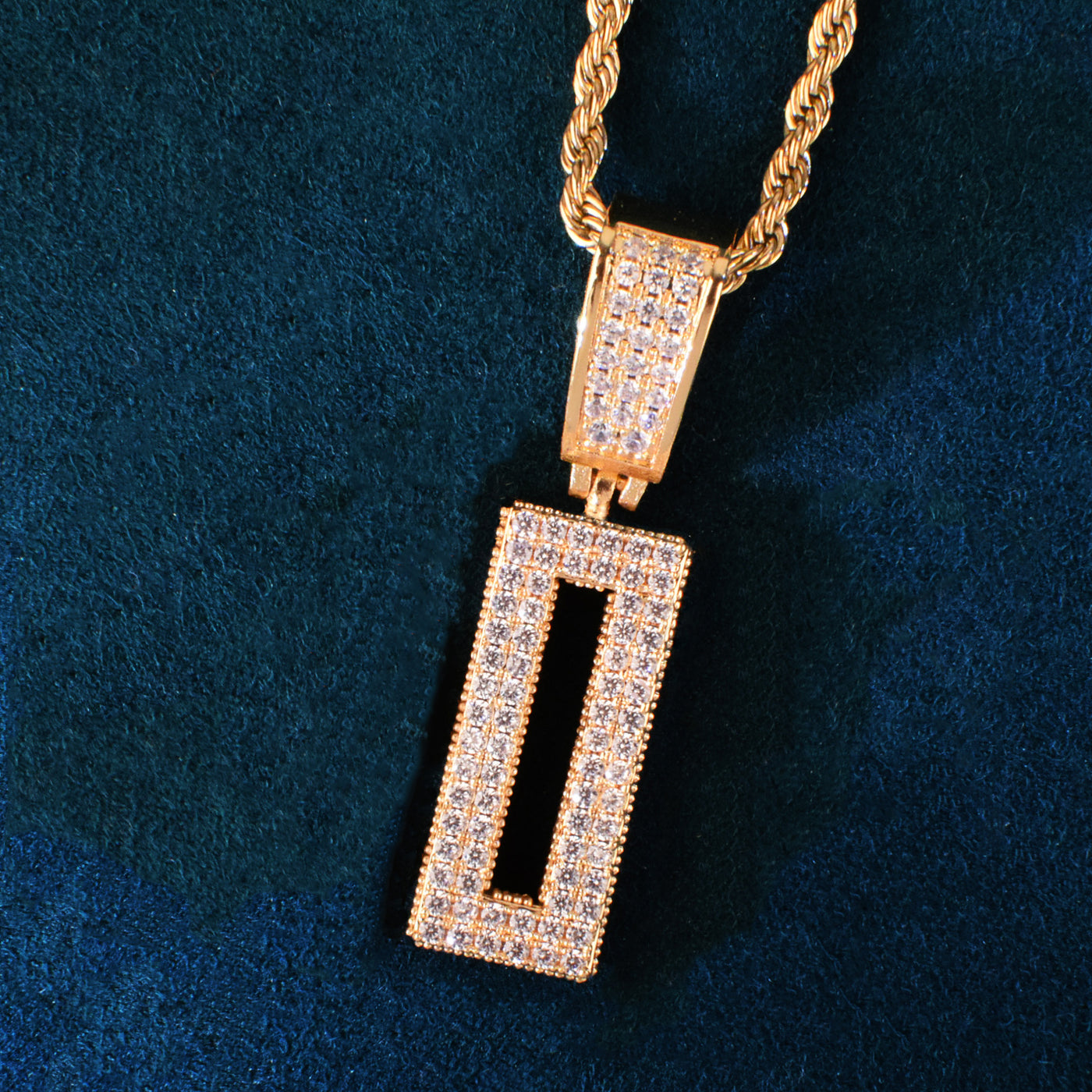 A Z Single Square Letter Pendant Necklace