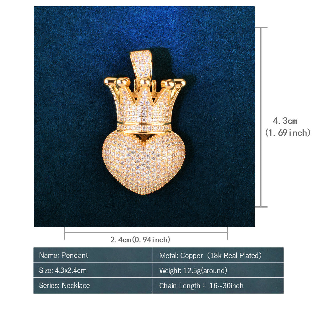 Crown Heart Necklace