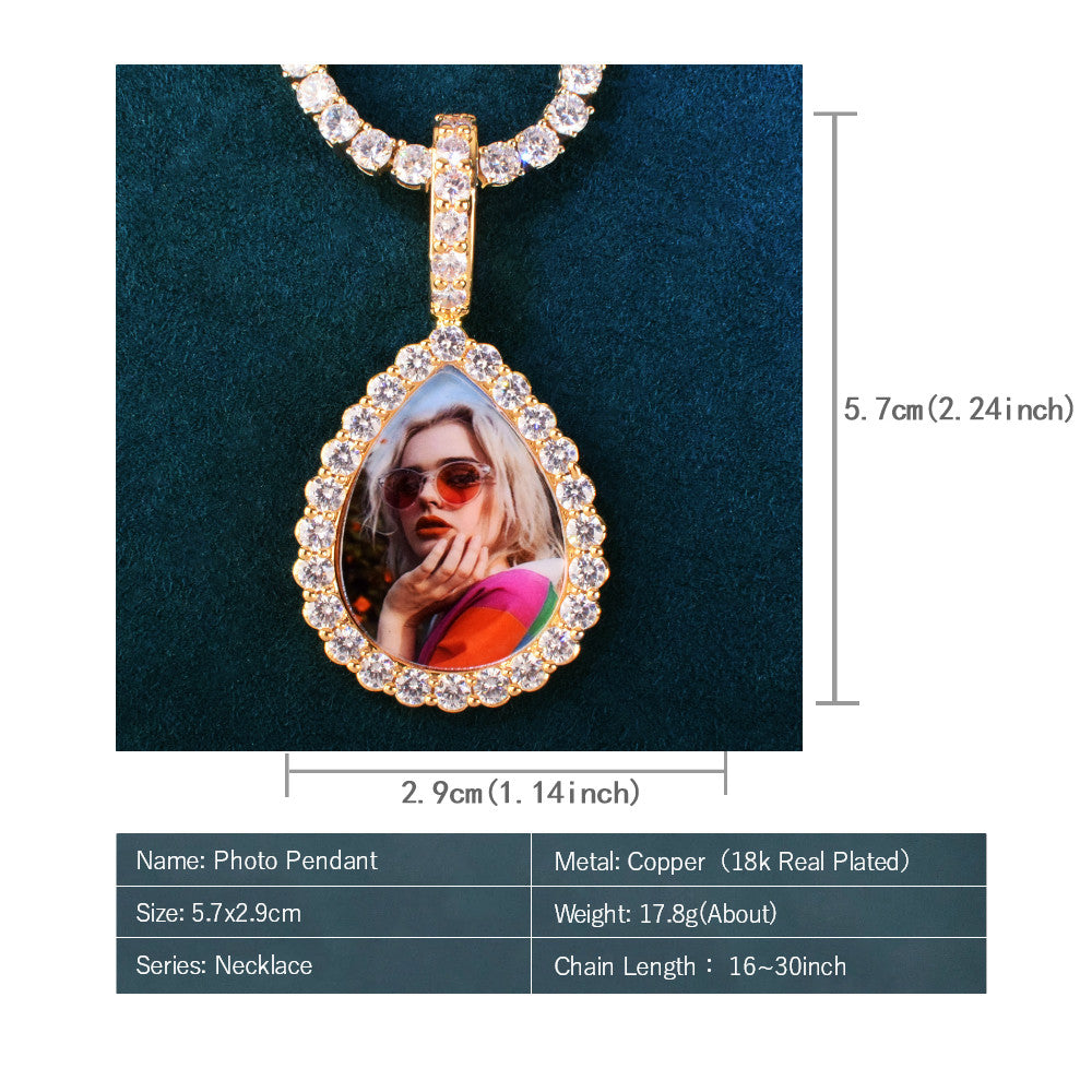 Drip Photo Necklace