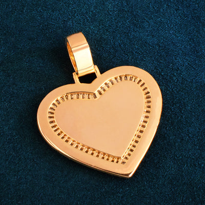 Heart Baguette Photo Necklace
