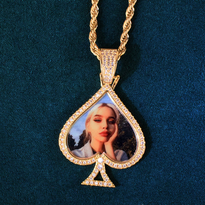 Playing Card Photo Necklace