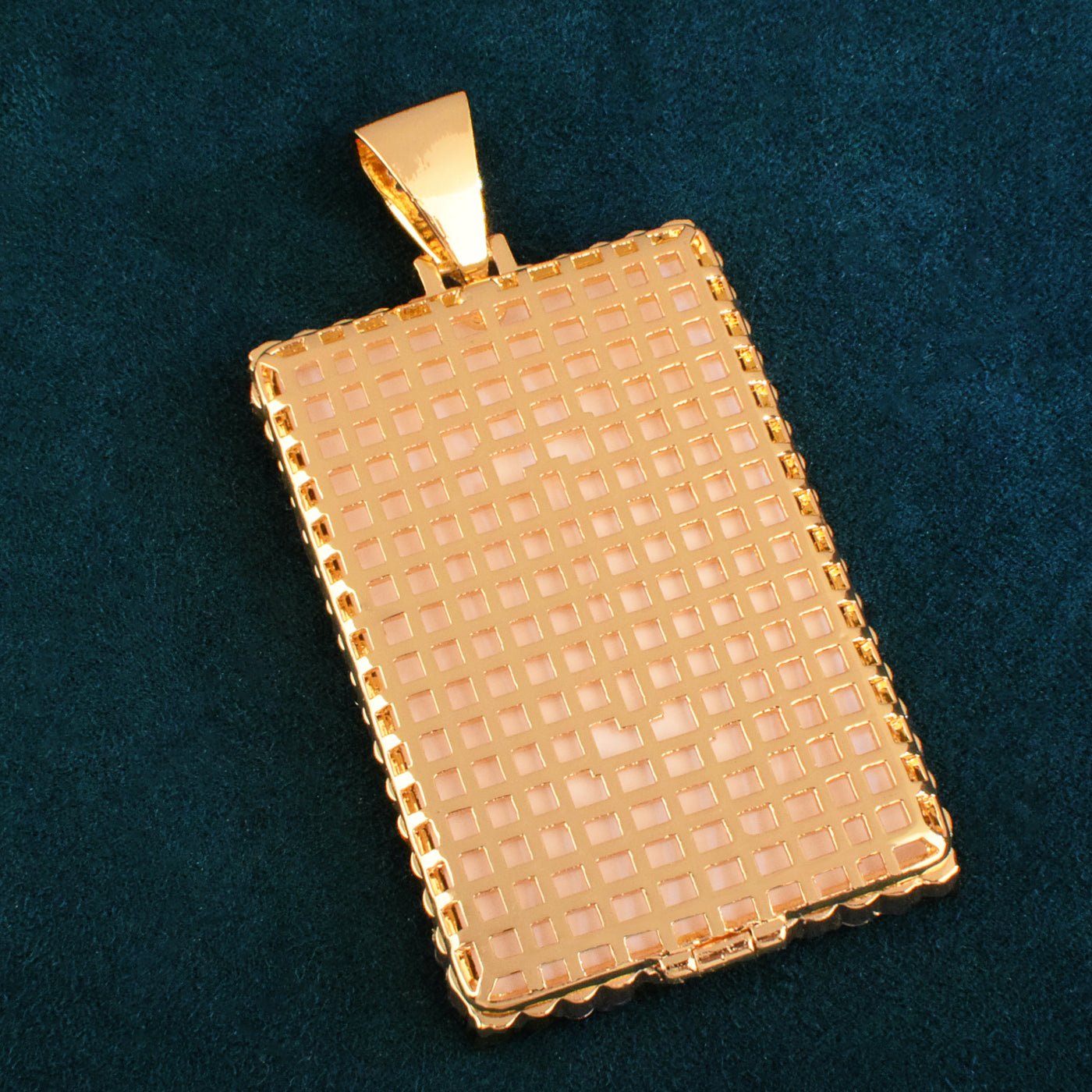 Square Medallions Photo Necklace