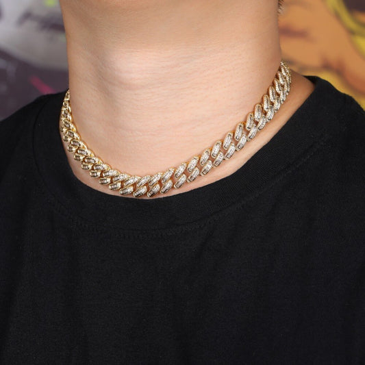 14mm Miami New Box Clasp Cuban Link Chain