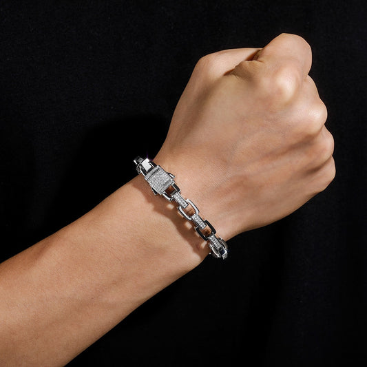 8mm Ice Box Link Chain Bracelet