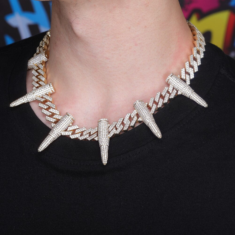 14 mm Rivet Bullet shaped Cuban Chain
