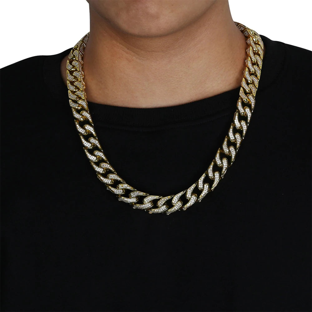 16mm Square Men Cuban Link Necklace