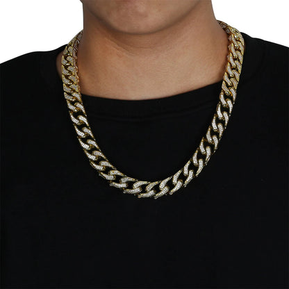 16mm Square Men Cuban Link Necklace