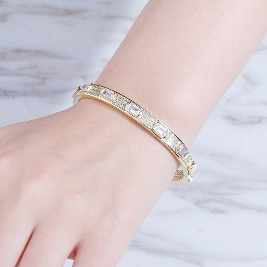 7mm Luxury Iced Out Cubic Zirconia Bracelet
