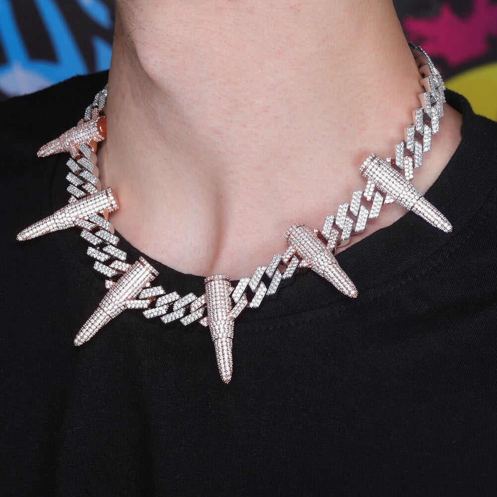 14 mm Rivet Bullet shaped Cuban Chain