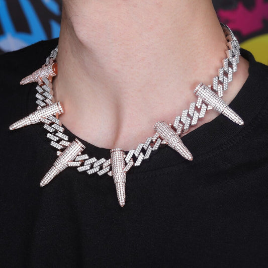 14 mm Rivet Bullet shaped Cuban Chain
