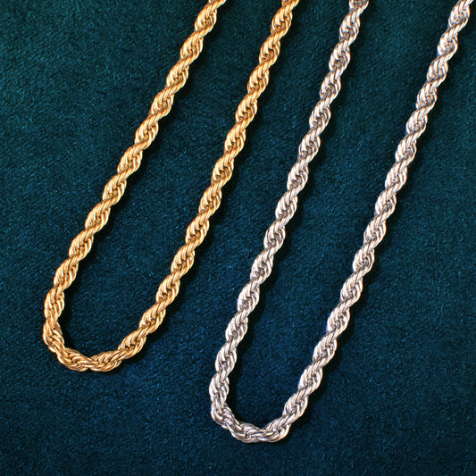 Stainless Steel Rope Chain 3mm Necklace