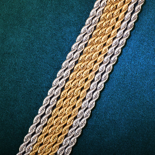 Stainless Steel Rope Chain 3mm Necklace