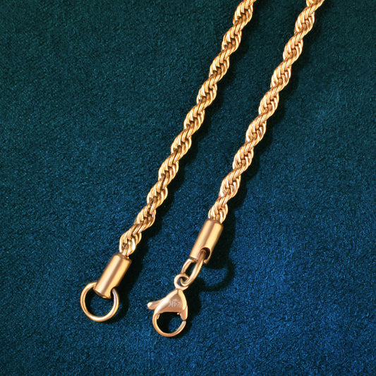 Stainless Steel Rope Chain 3mm Necklace