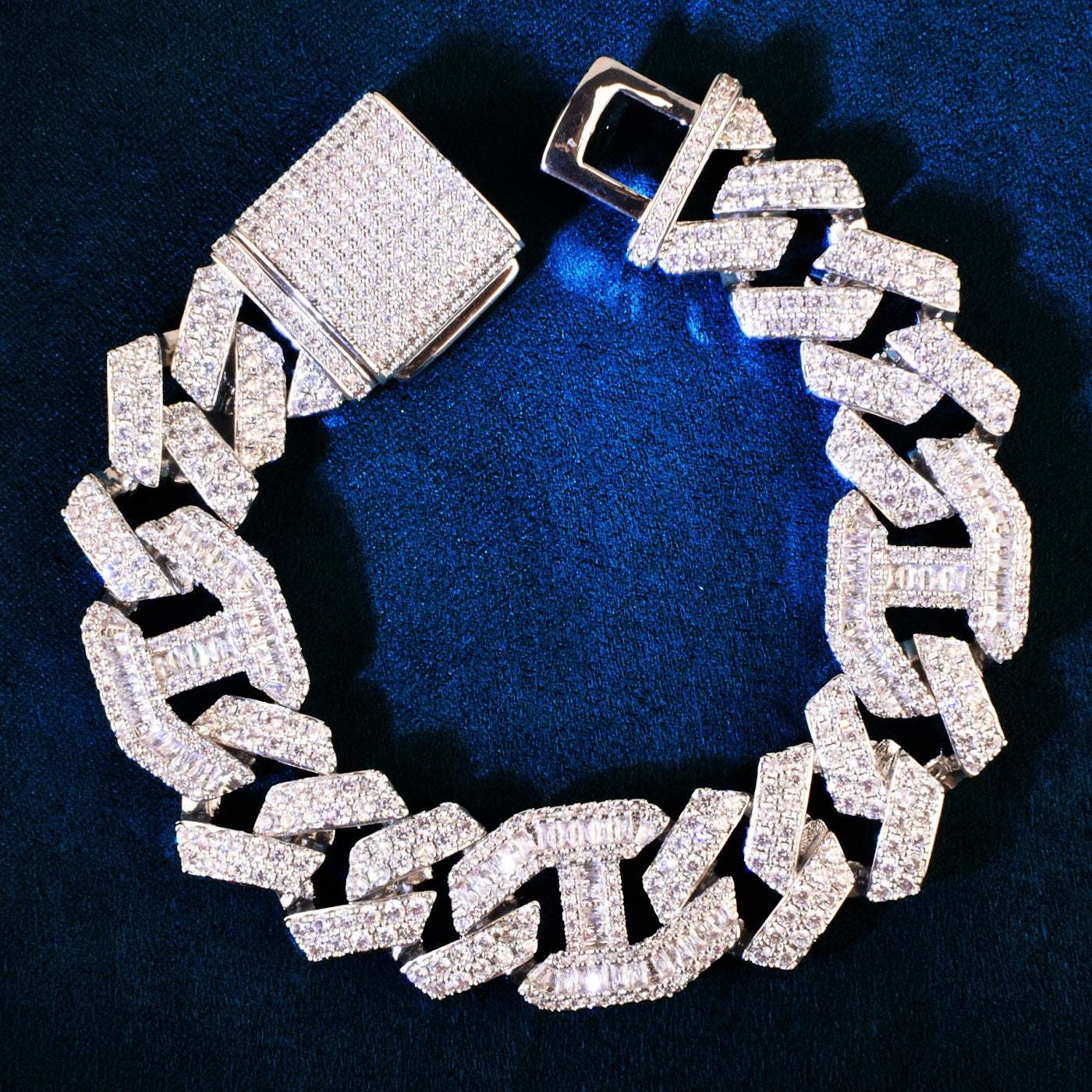 Miami Baguette Cuban Chain Bracelet