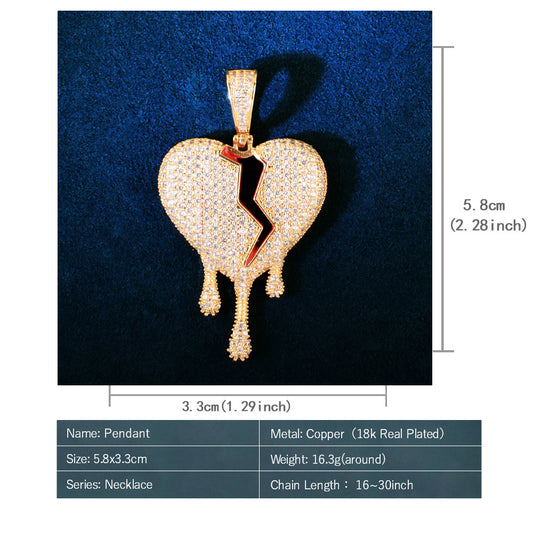 Drip Heart Necklace