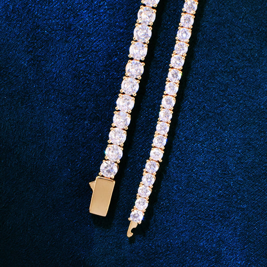 Spring Clasp Tennis Link Bracelet