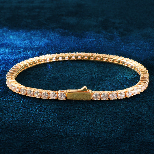 Spring Clasp Tennis Link Bracelet