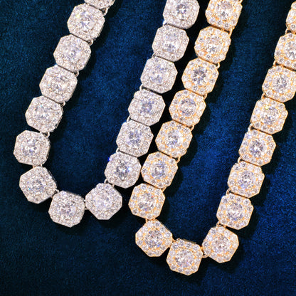Square Clustered Chain Necklace