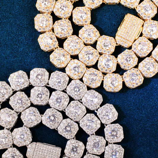 Square Clustered Chain Necklace