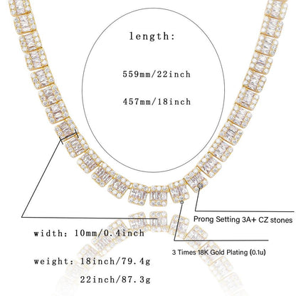 10mm Men Tennis Necklace