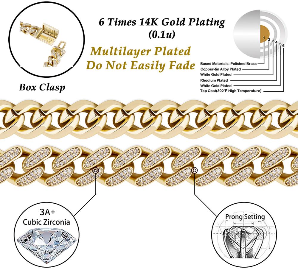12mm/14mm Cuban Chain Necklace