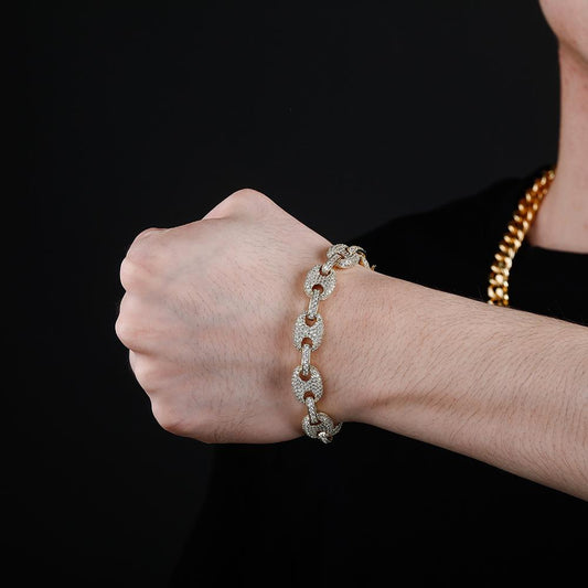 12MM Solid Back Cuban Link Bracelet