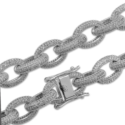 12mm Mens Charm Link Bracelet