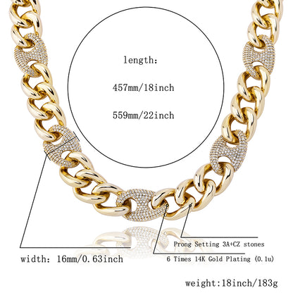 16mm Miami Cuban Chain Necklace