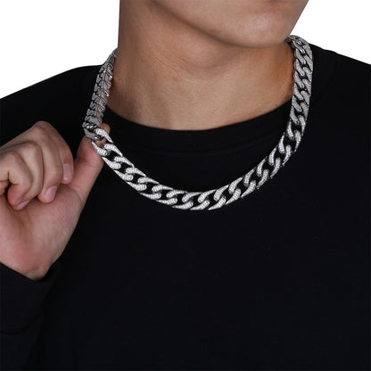 16mm Square Men Cuban Link Necklace